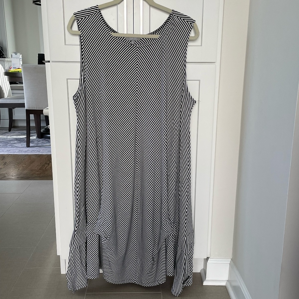 Habitat Black/White Striped Sleeveless Sundress XL